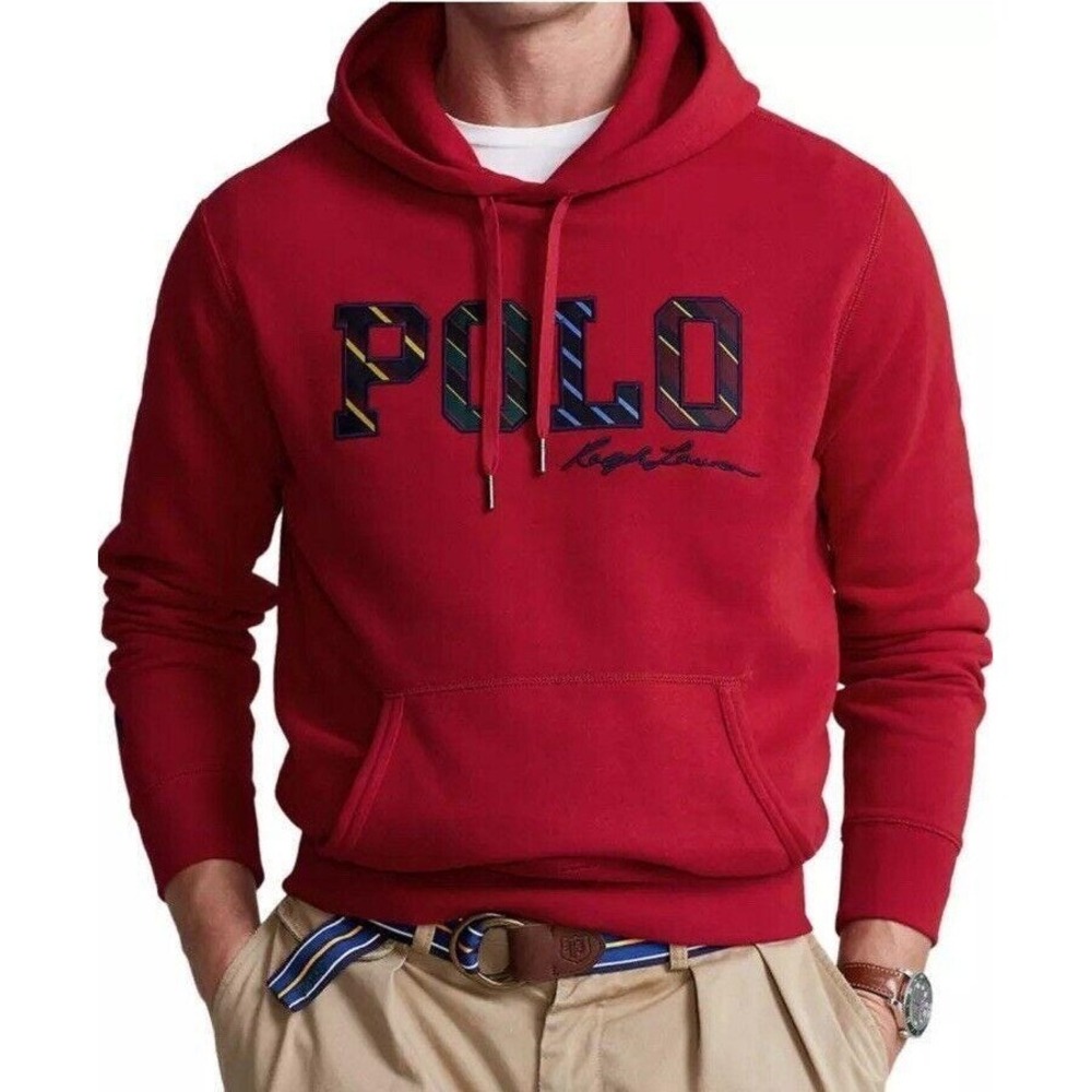Y2K POLO RALPH LAUREN Men S USA Polo Sport Fleece Pullover Made In USA DEADSTOCK